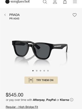 Prada A04S Black Frame Sunglasses